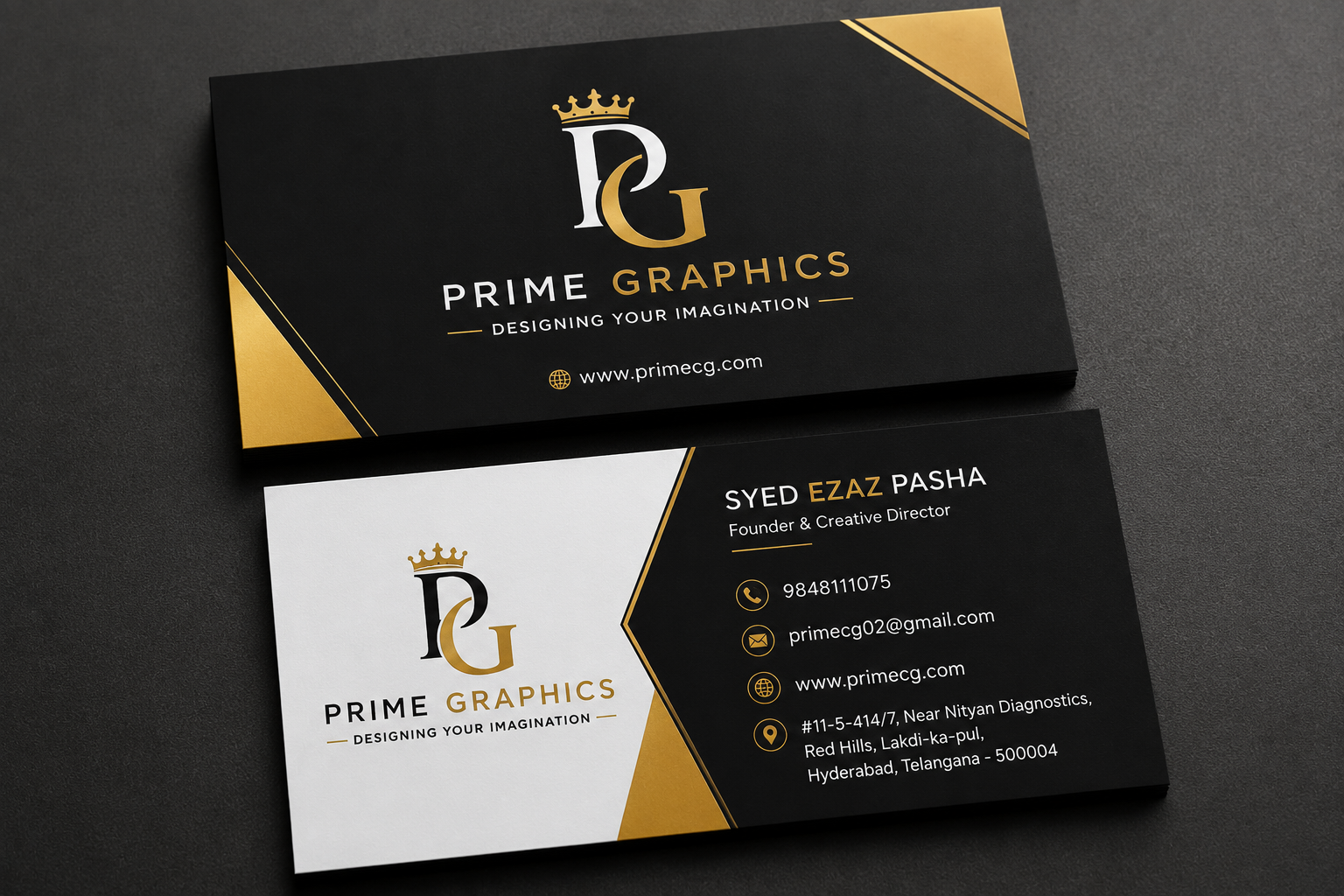 Normal Business Card Printing - Prime Graphics Hyderabad